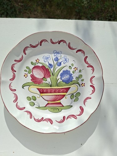Ancienne assiette faïencerie - assiette,