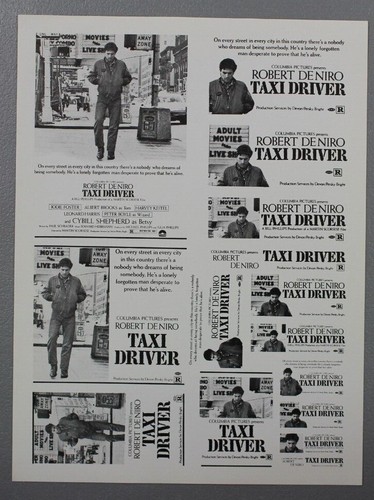 Taxi driver 1976 sheet - driver, sheet/ad