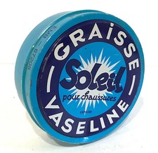 Ancienne boite graisse vaseline Soleil pour chaussures