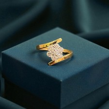 Bague de fiançailles Pave 1/2