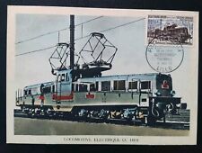 Carte Premier jour train locomotive ligne Valenciennes Thionville 59 Lille 1955