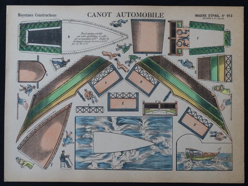 Découpage canot automobile - découpage,
