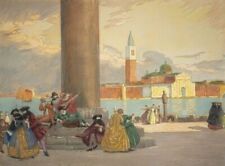 François Maurice ROGANEAU (1883 - 1973) Vue de saint-Georges à Venise