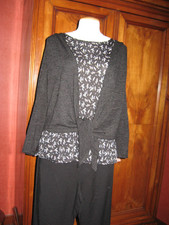 LOLA ESPELETA cardigan 2 en 1 ou trompe l'oeil T XL