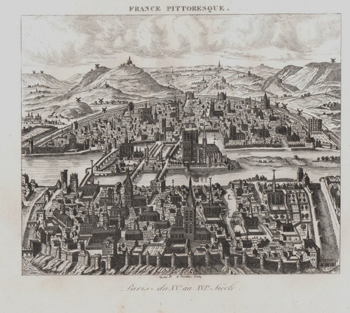 Gravure ancienne paris - gravure,