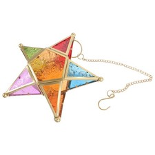  Bougeoir en verre de couleur