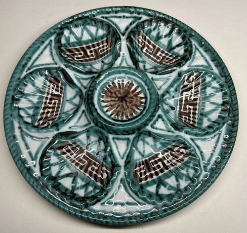 Rare assiette huîtres p - À, r.p