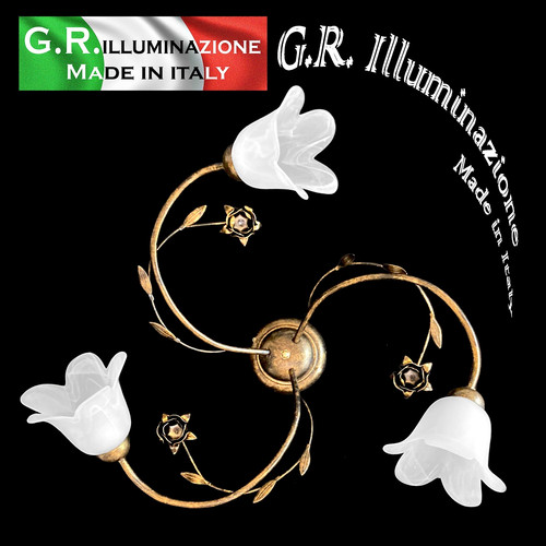 Plafonnier classique rouille