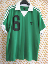Maillot Adidas Beckenbauer #6 vintage vert Jersey Shirt trefoil football - L