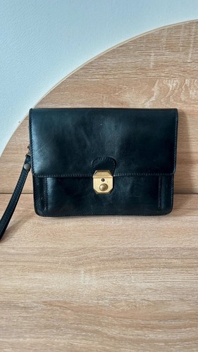 Sacoche cuir noir - , pochette