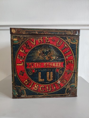 Ancienne boîte biscuits lu - biscuits,
