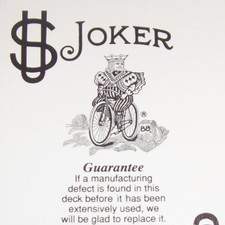 Ancien jeu de cartes Bicycle Jumbo index grands chiffres points + Joker toilé