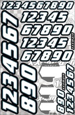 XXXN002 RACE NUMBERS WHITE