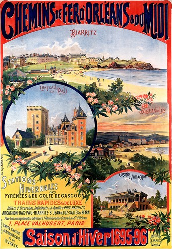 Affiche chemin fer - chemin, orléans