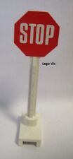 Lego 739p01 City Road Sign Panneau Signalisation Stop 6306 1060 1620 MOC - A85