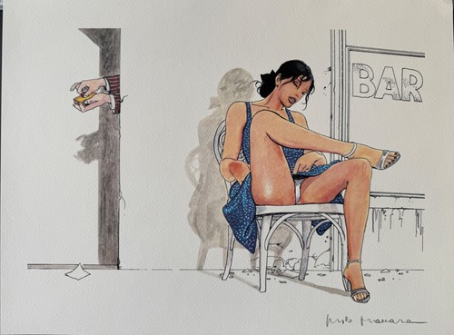 Manara tirage imprimé signé - manara,