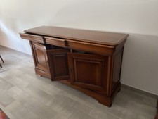 MEUBLES BAHUT BAS 3 PORTES 3 TIROIRS  MERISIER MASSIF MARRON 