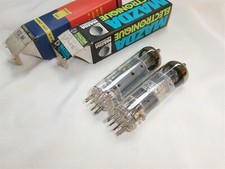 PAIRE LAMPE MAZDA DARIO-RTC HEERLEN ECL86 6GW8 TUBE FULLY TESTED NOS NIB PAIR °=