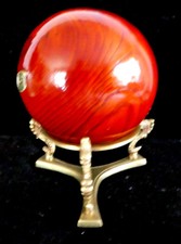 Wooden Ball on Solid Brass Pedestal Handcrafted for  Great City Traders  San Fra