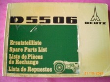 LISTE  DES PIECES DE RECHANGE    DU  TRACTEUR    DEUTZ  D 5506   10/1969
