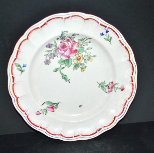 Luneville assiette fleurie - assiette,