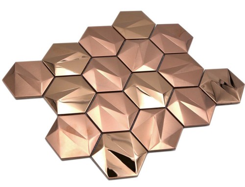 Acier inox hexagone carrelage - acier,