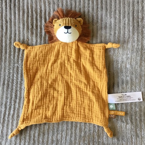 Doudou lion marron orange - lion,