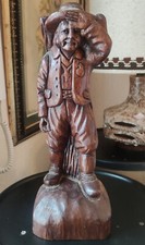 Ancienne Sculpture Bois Vendéen Chouan Signée JC LARDEUX/Guerre De Vendée 