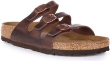 BIRKENSTOCK Florida BS Triple Boucle Unisexe Semelle Sandale Marron Foncé UK 3-