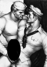 art gay érotique, nu, marins amoureux , Tom of Finland, Homoerotic 2602