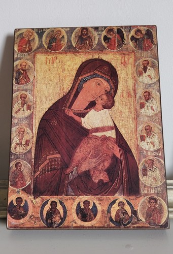 Icône vierge et - de, la