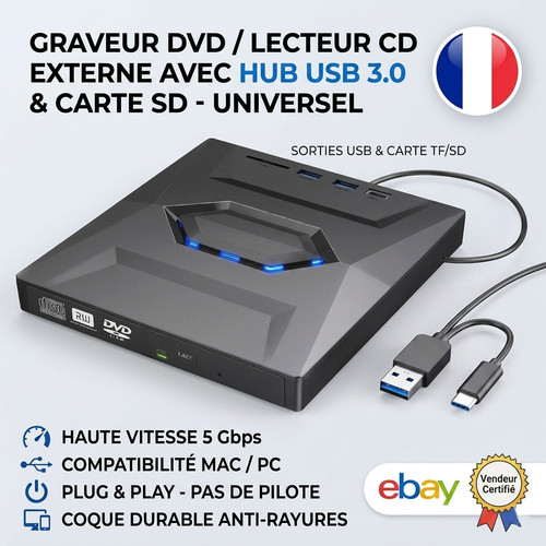 Lecteur graveur dvd externe - graveur,