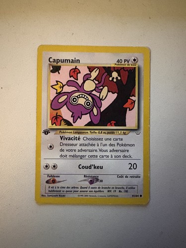 Carte pokémon capumain - pokémon, 41/64