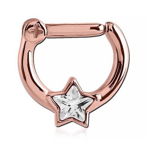 Bijou septum acier plaqué - septum,