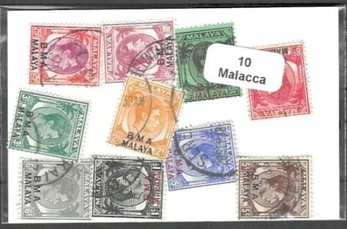 Malaisie malacca timbres - malacca, 10