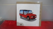 DESSIN  MEHARI  ROUGE 20X20