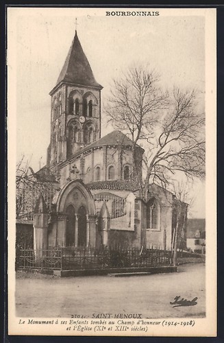 Cpa saint menoux - cpa, monument
