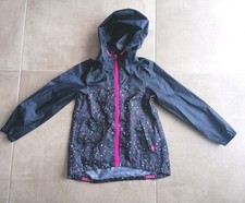 Veste coupe vent imperméable fille 7-8 ans marque Quechua bleu marine