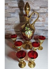 Carafe et 6 verres à liqueur