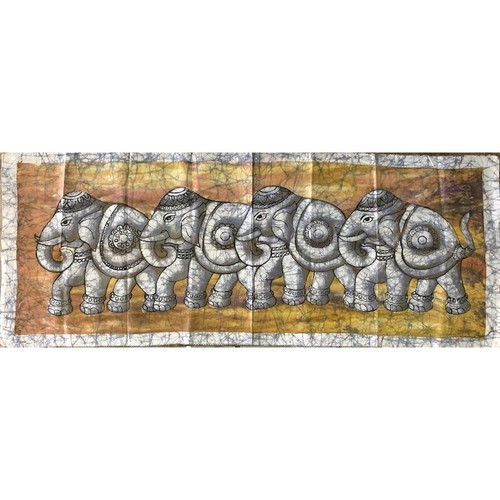 Tenture frise eléphant gris - frise,