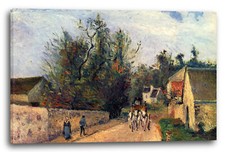 Toile/Cadres Camille Pissarro - La diligence, route d'Ennery à l'Hermitage, Pon