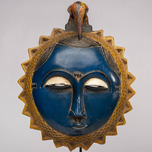 0970 masque baoule avec socle - masque,