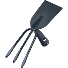 Double Houe De Jardin Houe Cultivateur 3 Dents 28 Mm Douille Anthracite