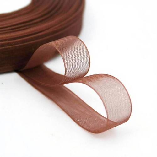 Ruban tissu organza 1cm - tissu,