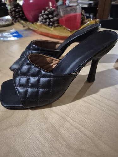 Mules cuir talon - cuir, à