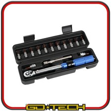 Clé Dynamométrique 1/4'' 2-24 Nm Clé À Cliquet Réglable Kit Auto Moto Vélo MTB