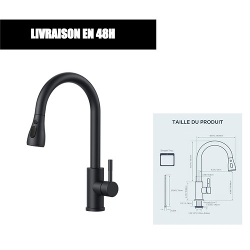 Robinet cuisine forious - forious, noir