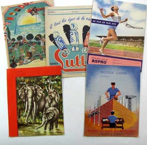 Lot protège cahiers c1950 - lot,