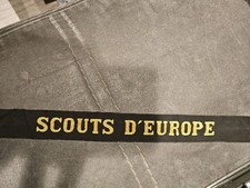 Patch Bandeau jaune sur fond noire scout d europe Insigne