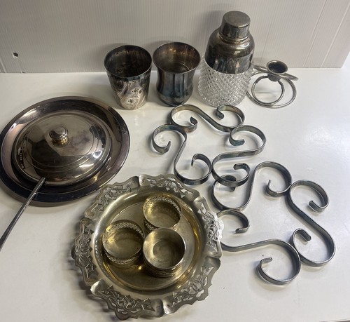 Lot objets métal argenté - lot,